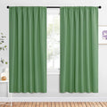 NICETOWN Bedroom Window Curtain Panels, Froest Green, 2 Panels, 62 in x 72 in (W x L), Window Treatment Thermal Insulated Rod Pocket Room Darkening Curtains/Drapes for Patio Door