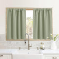 RYB HOME RV Curtains for Camper Windows, Mini Small Thermal Insulated Sunlight Heat Blocking Blackout Privacy Portable Curtains for Travel Trailer, Width 34 by Length 24, Sage Green, 2 Panels