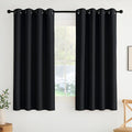 NICETOWN Room Darkening Draperies Curtains Panels, 2 Panels Black W52 x L63