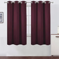 LEMOMO Burgundy Red Blackout Curtains 42 x 63 Inch Length/Set of 2 Curtain Panels/Thermal Insulated Room Darkening Blackout Curtains for Bedroom