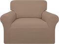 Easy-Going 100% Waterproof Chair Couch Cover,Dual Waterproof Sofa Cover, Stretch Jacquard Sofa Slipcover, Leakproof Furniture Protector for Kids, Pets, Dog and Cat (Chair, Camel)