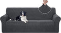 U-NICE HOME Stretch Couch Cover Sofa Cover Washable Sofa Slipcover Furniture Protector for 3 Cushion Couch Sofa Pet Friendly(Sofa, Dark Grey)