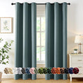 MIULEE Dusty Blue Blackout Curtains for Bedroom Living Room 72 Inches Long 2 Panels, Thermal Insulated Room Darkening Drapes Solid Grommet Noise Reduction Light Blocking Window Treatments 40x72 inch