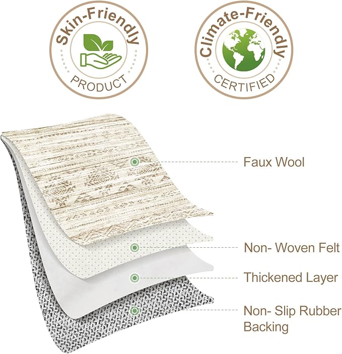 Nakagishi Area Rugs 9x12 Living Room: Washable Boho Large Neutral Modern Soft Farmhouse Beige Rug Stain Resistant Indoor Floor Non-Slip Carpet for Women Home Enthusiasts Aged 25-45 - Bedroom Room