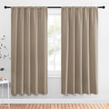 NICETOWN Window Curtains Blackout Drapes, Taupe, 1 Pair, 52 by 72-Inch, Thermal Insulated Solid Rod Pocket Blackout Curtains/Draperies for Living Room