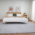 Ghouse Grey 8x10 Area Rug Fluffy Faux Rabbit Fur Grey Rug Plush Shag Fuzzy Rug for Living Room Bedroom, Playing Room, Nursery Room