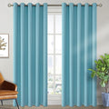 BGment Blackout Curtains - Grommet Thermal Insulated Room Darkening Bedroom and Living Room Curtains, Set of 2 Panels (70 x 84 Inch, Aqua)
