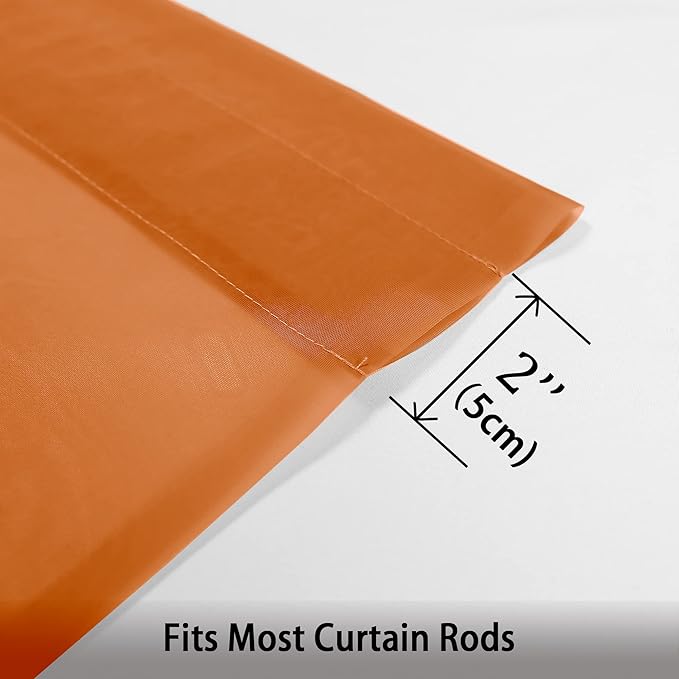 OWENIE Orange Sheer Curtains 96 Inch Length, Elegant Sheer Curtains for Bedroom, Window Voile Sheer Curtain Panels/Drapes/Treatment for Living Room, 2Pcs, Each 42" W x 96" L