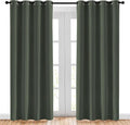 NICETOWN Living Room Curtains 84 inch Long - Grommet Blackout Thermal Insulated Room Darkening Sound Blocking Window Drapes for Kids Room/Bedroom, 2 Panels, Dark Mallard, W52 x L84
