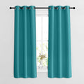 NICETOWN Peacock Teal Blackout Curtains 63 inches Long - Grommet Thermal Curtains & Drapes Room Darkening Window Treatment Sound Reducing for Bedroom/Night Shift (2 Panels, W37 x L63)