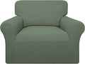 Easy-Going 100% Waterproof Chair Couch Cover, Dual Waterproof Sofa Cover, Stretch Jacquard Sofa Slipcover, Leakproof Furniture Protector for Kids, Pets, Dog and Cat (Chair, Grayish Green)