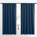 NICETOWN Blackout Curtains for Living Curtains, Moroccan Blue, Set of 2, 52 by 63 Inch, Window Treatment Blackout Curtain Panels, Home Decor Thermal Insulated Solid Drapes for Bedroom