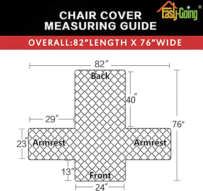 Easy-Going Chair Sofa Slipcover Reversible Sofa Cover Water Resistant Couch Cover Furniture Protector Cover with Elastic Straps for Pets Kids Children Dog Cat (Chair, Gray/Ivory)