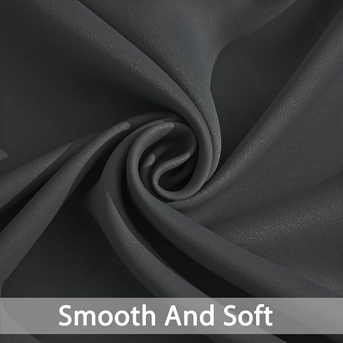 Yakamok Extra Wide Blackout Curtain for Sliding Glass Door, Grommet Thermal Insulated Room Divider Curtain 100W x 84L inch, Room Darkening Patio Curtain,8.3ft Wide x 7ft Tall, 1 Panel,Dark Grey