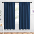 NICETOWN Blackout Curtains for Living Curtains, Moroccan Blue, 2 Panels, 42 by 72, Room Darkening Window Curtain Panels, Easy-Care Solid Thermal Insulated Draperies/Drapes for Daughter Room