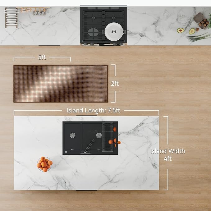 YDKGL 2x5 ft Hallway Runner Rug Boho Woven Washable Kitchen Runner Rugs Mat Non Slip, Soft Entryway Laundry Hall Runner Floor Carpet for Indoor Backdoor Bedroom Kitchen Living Room, Dark Brown/Coffee
