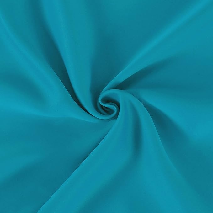 LEMOMO Teal Blackout Curtains 34 x 63 Inch Length/Set of 2 Curtain Panels/Thermal Insulated Room Darkening Blackout Curtains for Bedroom