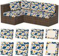 8Pcs Stretch Patio Cushion Covers, Outdoor Couch & Sofa Replacement Slipcovers for Patio Furniture Cushion Covers, Washable Reusable Furniture Protector
