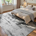 Ompaa Living Room Rug 5x8 Ink Black Area Rug Machine Washable Boho Rug Non Slip Abstract Vintage Indoor Large Rugs for Bedroom, Classroom, College Dorm, Farmhouse, Dining Room, Kids Playroom