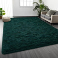 Deerhoo Large Shag Area Rugs 8 x 10, Plush Fuzzy Rugs for Living Room, Ultra Soft Fluffy Furry Rug for Bedroom, Indoor Carpet Nursery Rugs for Kids Room Home Decor, Deep Green