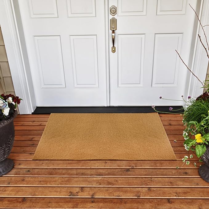4 Pack Blank Door Mats, 30x17 Inch Artificial Coir Door Mats Outdoor for Crafting, Plain Door Mat for Painting, Welcome Mat for Indoor/Outdoor Use, Front Porch, Entryway, Non-Slip Rubber Backing