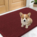 OLANLY Dog Door Mat for Muddy Paws 30x17, Absorbs Moisture and Dirt, Absorbent Non-Slip Washable Doormat, Quick Dry Chenille Mud Mat, Entry Indoor Entryway Carpet for Inside Floor, Caramel Russet