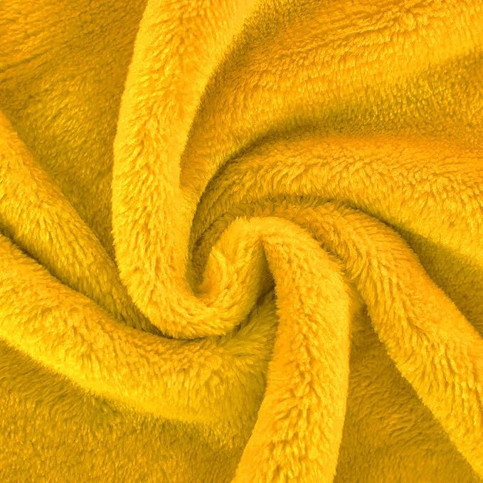 JIAHANNHA Mustard Yellow Throw Blanket Fleece Blanket 50"x60",Super Soft Cozy Plush Throw Blanket for Couch Sofa Bed,Warm and Lightweight Bed Blankets for Adults