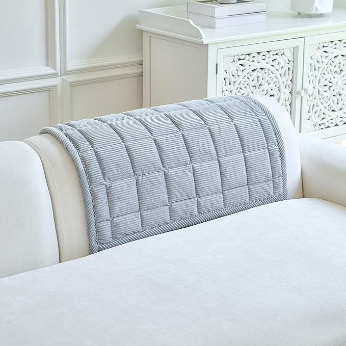 Couch Covers for Dogs Washable, Non Slip Couch Covers for Loveseat Sofa Pet Friendly, Soft Fuzzy Sofa Covers for Pet, Dog Couch Cover Furniture Protector(1PC,Light Grey,27.6"x27.6")