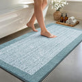 48x24 Long Bathroom Rugs Washable Non Slip, Dusty Blue Bath Mat for Bathroom Floor Tub, Soft Absorbent Quick Dry Mats for Shower, Bathtub,Home Decor