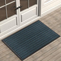 ubdyo Extra Durable Door Mat - Dirt Trapping Outdoor Welcome Mats - Non-Slip Outdoor Indoor Entrance - Low Profile Front Doormat (47" x 32", Bright Blue)