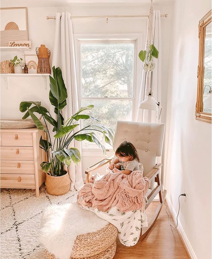NICETOWN 100% Blackout Window Curtain Panels, Cold and Full Light Blocking Drapes with Black Liner for Nursery, 84 inches Drop Thermal Insulated Draperies (White, 2 Pieces, 52 Wide Each Panel)