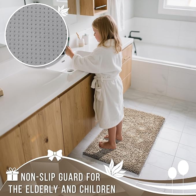 Yimobra Long Bathroom Rugs Runner 60x24 Inch, Extra Thick Soft Absorbent - Image 6