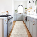 Moroccan Washable Hallway Runner Rug - 2'6"x14' Non Slip Kitchen Rugs Rubber Backing Floor Carpet with Soft Low Pile Mat for Living Room Bedroom Entryway Farmhouse 2'6"x14' Beige