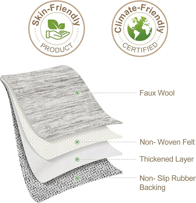 Nakagishi 6X9 Area Rugs Living Room: Washable Large Vintage Rug Neutral Non-Slip Soft Stain Resistant Indoor Carpet for Bedroom Nursery Dining Room Office Playroom - Grey-01