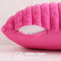 24x24 Summer Cozy Faux Fur Throw Pillow Covers Set of 2 – Hot Pink