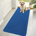 OLANLY Dog Door Mat for Muddy Paws 70x35, Absorbs Moisture and Dirt, Absorbent Non-Slip Washable Doormat, Quick Dry Chenille Mud Mat, Entry Indoor Entryway Carpet for Inside Floor, Deep Navy Blue