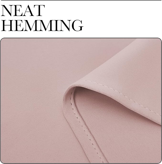 NICETOWN Blackout Curtains for Living Room, Blush Pink, 2 Panels, 42 by 63, Darkening Window Curtain Panels, Easy-Care Solid Thermal Insulated Draperies/Drapes for Daughter Room