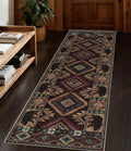 Hallway Runner Rug 2x6 Indoor Door Mat -Western Rug Bear Rustic Cabin Non-Slip Entryway Rug, Low Pile Tribal Print for Kitchen, Bedroom