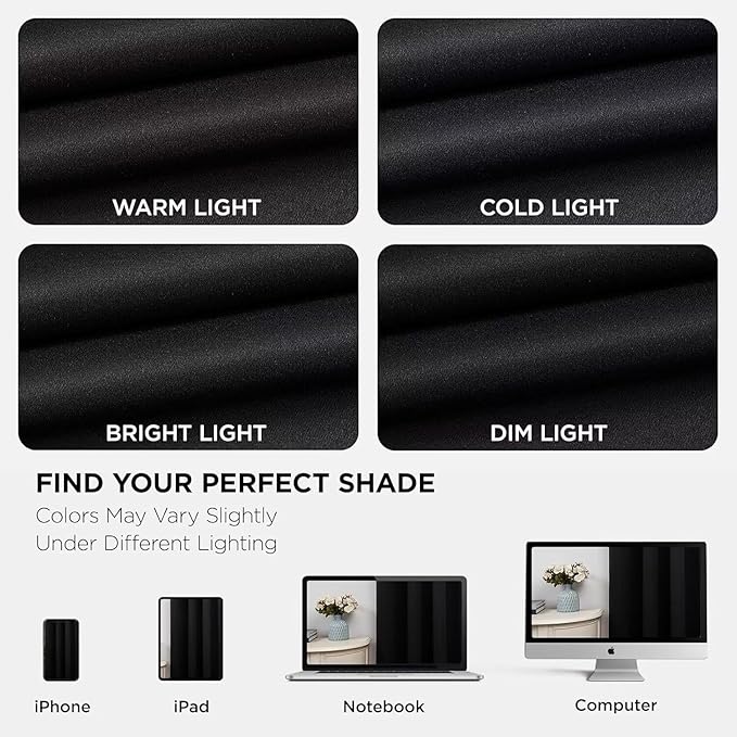Joydeco Blackout Curtains 95 Inches Long 2 Panels Set, Thermal Insulated Long Curtains& Drapes 2 Burg, Room Darkening Drapes for Bedroom Living Room (Black, W37 x L95 Inch)