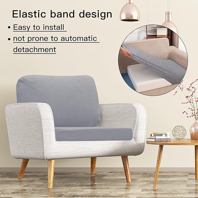 Outdoor Cushion Covers Set,12PCS Patio Furniture Couch Seat Slipcovers, Replacement for Sofa Sectional Chair(Cover，Only)