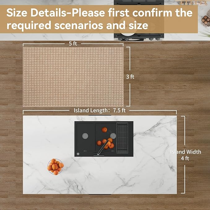 YDKGL Boho 3x5 ft Washable Area Rug Entryway Runner for Kitchen, Non Slip Woven Hallway Rugs Kitchen Mats for Floor Hall Rug Indoor Door Mat Carpet for Backdoor Bedroom Living Room, Easy Clean, Brown