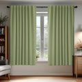 Deconovo Blackout Curtains, Thermal Insulated, W70 x L63 2 Panels, Back Tab, Machine Washable, Room-Darkening Drapes for Bedroom/Living Room Sage Green