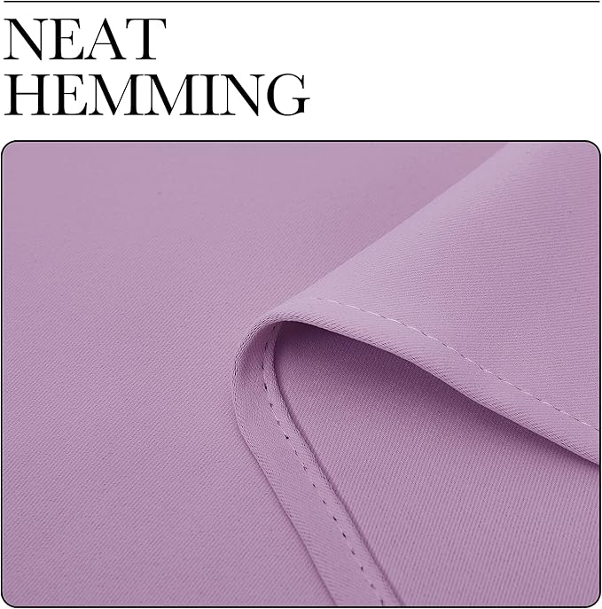 NICETOWN Room Darkening Drapes for Nursery - Light Blocking Curtain Panels for Bedroom Girl Room, Soft Fabric Window Treatment (Lilac, 42 inches Width by 95 inches Length, 1 Pair)