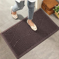 HIYARD Sturdy Front Door Mat, Absorbent Muddy Dirt Resist Welcome Door Mats Outdoor Indoor, Stain and Fade Resistant, Non-Slip Backing Entry Mat Low Profile Doormat for Entryway, 36×24, Coffee