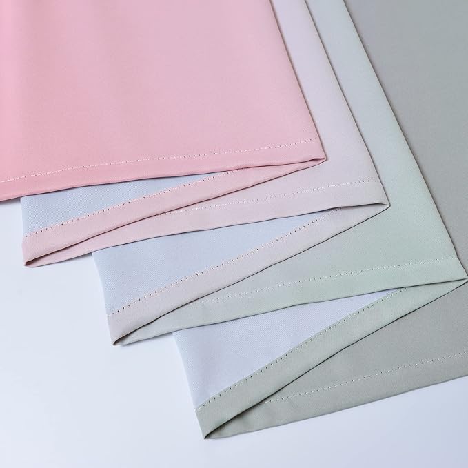 Yakamok Ombre Grey and Pink Curtains for Bedroom, Gradient Room Darkening Curtains 63 inches Long,Grommet Thermal Insulated Light Blocking Window Drapes/Curtain for Living Room,52 x 63 Inch,2 Panels