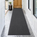 OLANLY Front Door Mat Indoor Outdoor Entrance, Waterproof Heavy Duty Doormat, Fade Resistant, Low Profile, Easy Clean Patio Porch Welcome Floor Mats for Entry, 71x23, Charcoal Grey