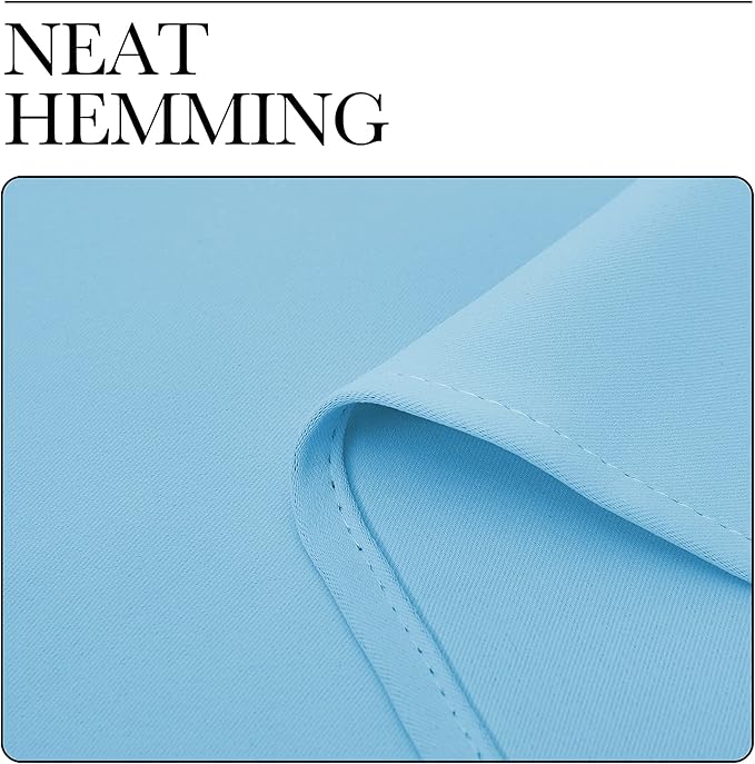 NICETOWN Blue Room Darkening Panels - Nursery & Infant Care Drapes, Extra Long 95 inches Length Curtains for Patio Door/Dining Room (2 Pieces, 42 inches Wide)