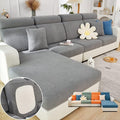 Soothing Home Sofa Covers, Sofa Hero Covers, Wear-Resistant Universal Couch Covers Washable Stretch Sectional Couch Cushion Covers (Grey,Large Triple Seat Cover)