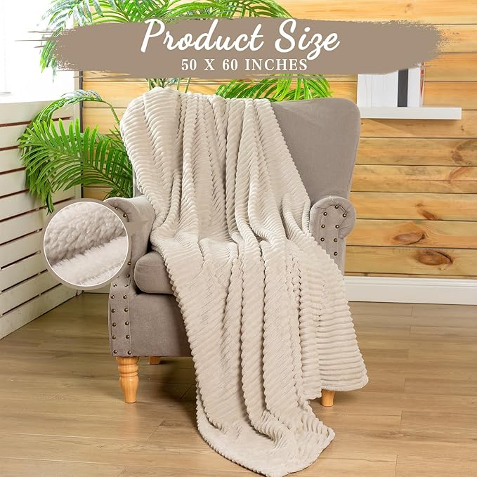 Buryeah 6 Pcs Flannel Throw Blanket Bulk 50 x 60 in Sleepover Blanket Outdoor Wedding Throw Lightweight, Oeko-tex Standard 100 Certified for Sofa Homeless Gifts (Khaki)