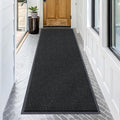 OLANLY Front Door Mat Indoor Outdoor Entrance, Waterproof Heavy Duty Doormat, Fade Resistant, Low Profile, Easy Clean Patio Porch Welcome Floor Mats for Entry, 71x30, Black